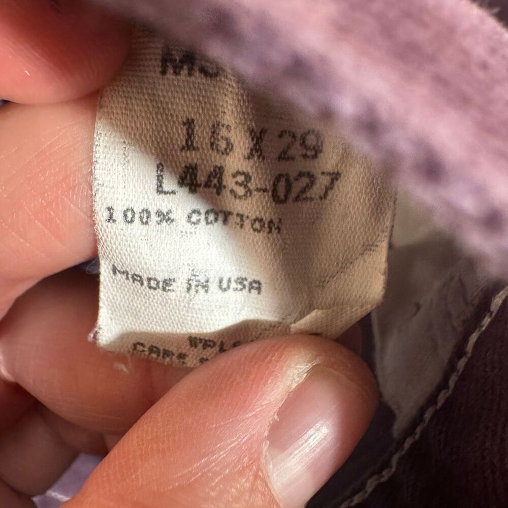 Vintage Wrangler High Rise Mom Jeans Plum Purple USA Made 16x29 100% Cotton - Picture 3 of 5